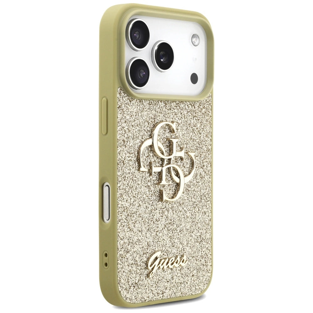 Etui Guess Fixed Glitter Big 4G na iPhone 17 Pro - złote – zdjęcie 4