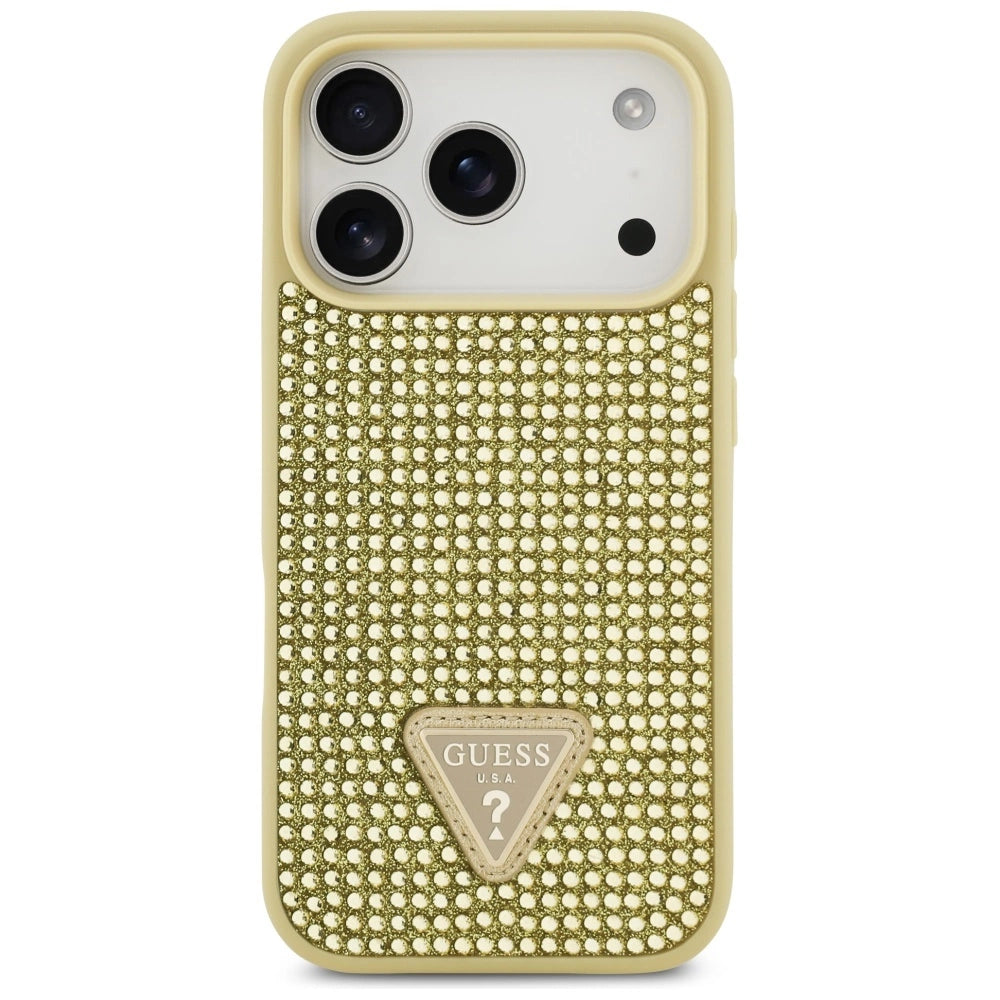 Etui Guess Rhinestone Triangle Logo na iPhone 17 Pro - złote – zdjęcie 3
