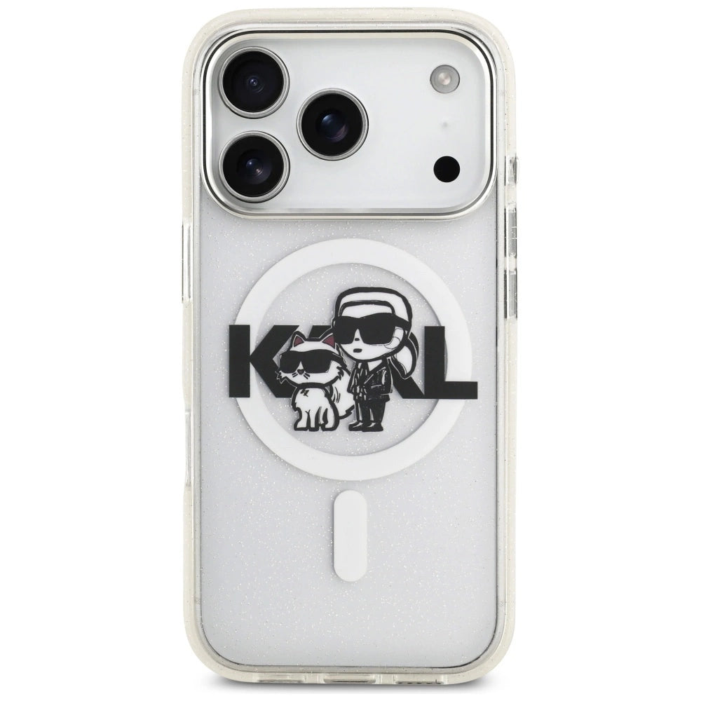 Etui Karl Lagerfeld IML Glitter Karl & na iPhone 17 Pro - przezroczyste – zdjęcie 3