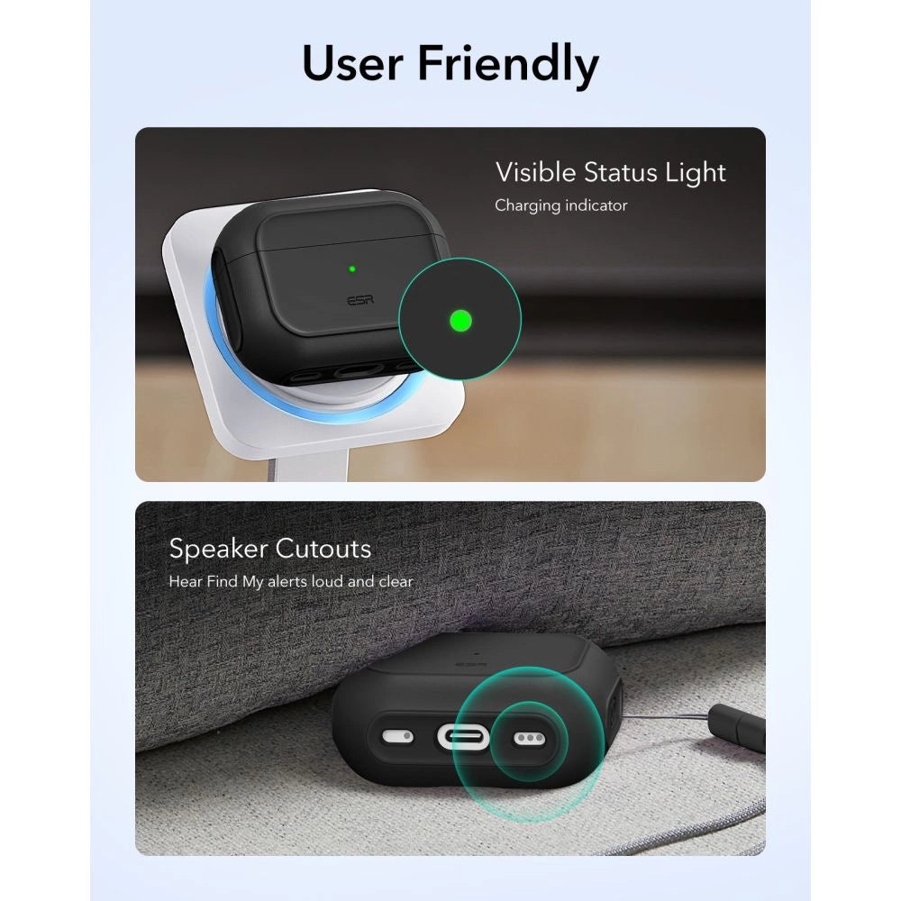 Etui ESR Orbit HaloLock MagSafe na AirPods Pro 3 - czarne