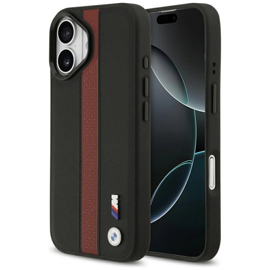 Etui BMW M Perforated Stripe Logo MagSafe na iPhone 17 - czerwone