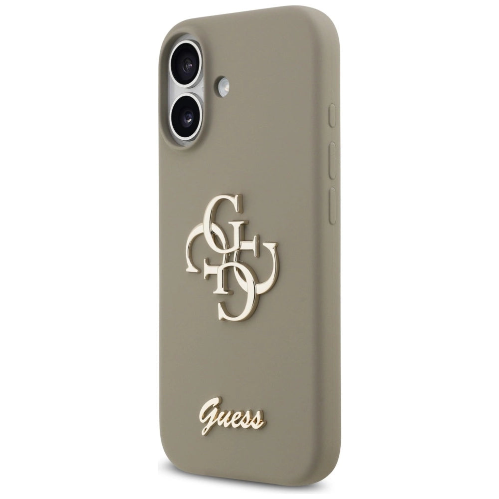 Etui Guess Silicone Big 4G Script na iPhone 17 - brązowe – zdjęcie 2