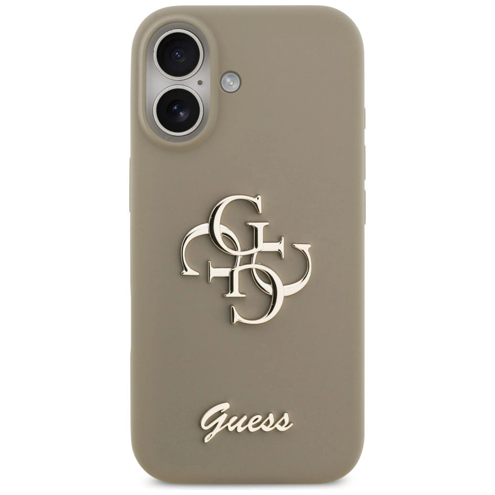 Etui Guess Silicone Big 4G Script na iPhone 17 - brązowe – zdjęcie 3