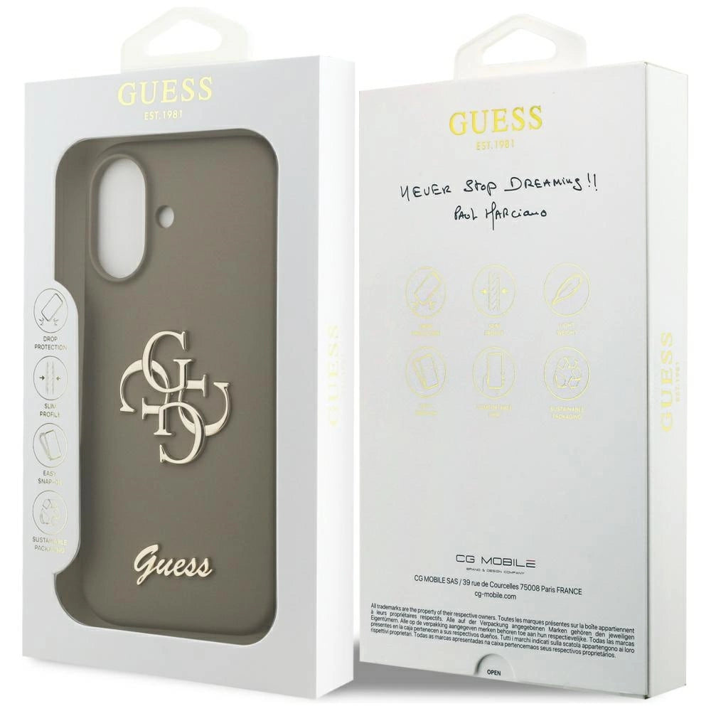 Etui Guess Silicone Big 4G Script na iPhone 17 - brązowe – zdjęcie 8