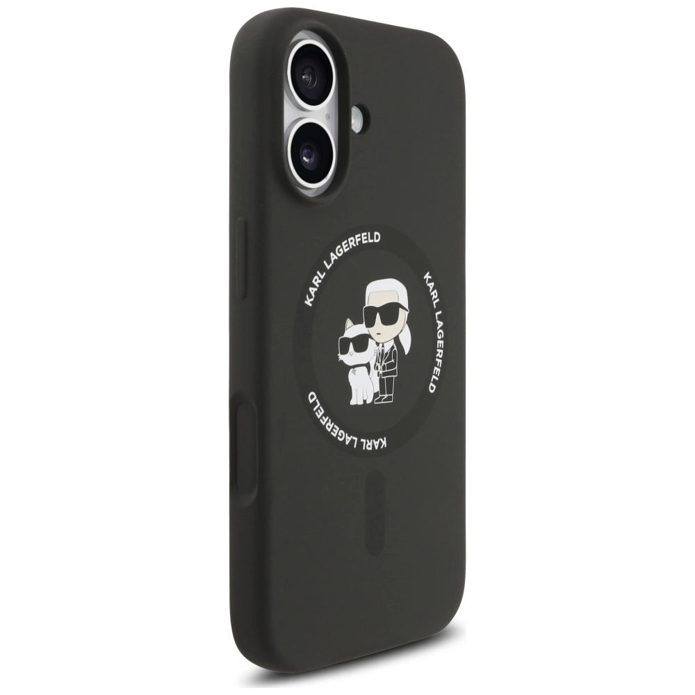 Etui Karl Lagerfeld Silicone Karl&Choupette Ring na iPhone 17 - czarne – zdjęcie 4