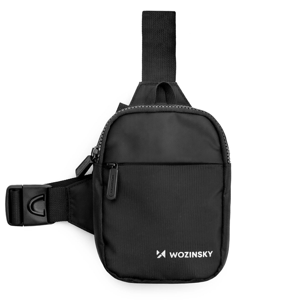 Mini saszetka na ramię Wozinsky WMS-W1 na telefon unisex - czarna – zdjęcie 2
