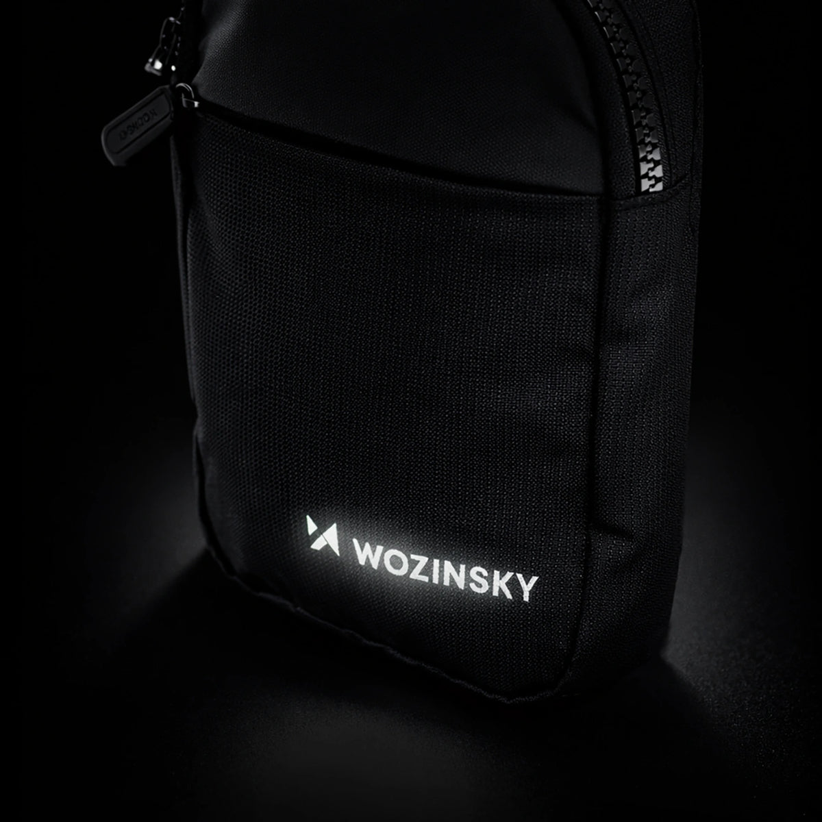 Mini saszetka na ramię Wozinsky WMS-W1 na telefon unisex - czarna – zdjęcie 7