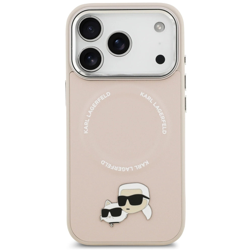 Etui Karl Lagerfeld Karl & Choupette Pins MagSafe do iPhone 17 Pro - różowe – zdjęcie 3