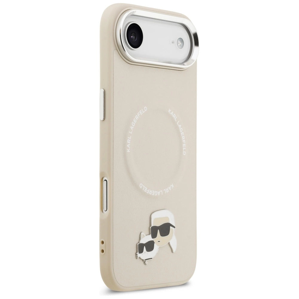 Etui Karl Lagerfeld Karl & Choupette Pins MagSafe do iPhone Air - beżowe – zdjęcie 4