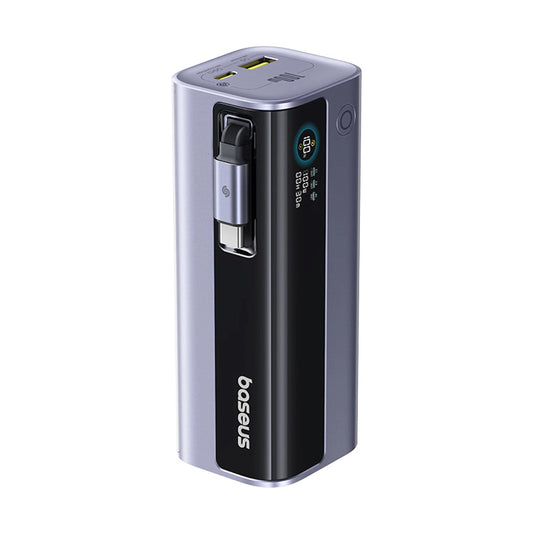 Powerbank Baseus EnerGeek GR11 10000mAh 100W ze zwijanym kablem - szary