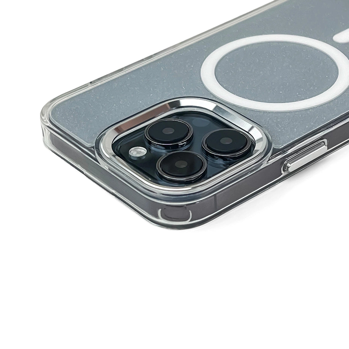 Etui Glitter Case na Samsung Galaxy S26 kompatybilne z MagSafe - białe – zdjęcie 5