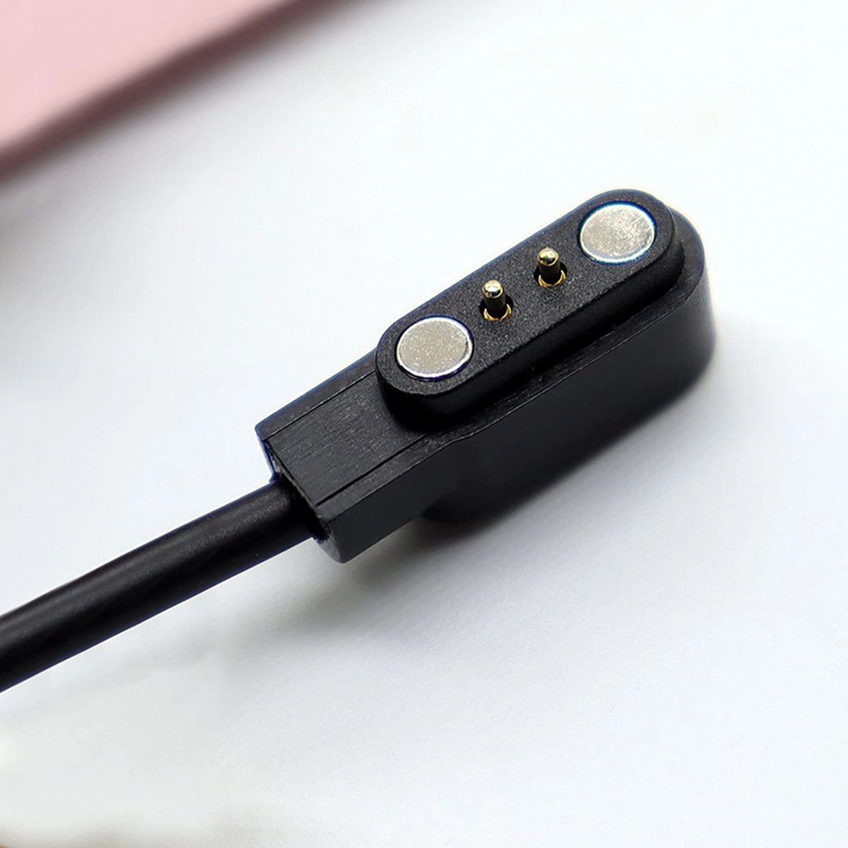 Ładowarka HUL-01 magnetyczna 2-pin 2,8 mm do smartwatchy 60 cm - czarna – zdjęcie 3