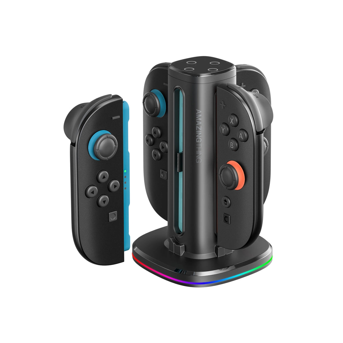 Stacja ładująca AMAZINGTHING do kontrolerów Nintendo Switch 2 - czarna – zdjęcie 2
