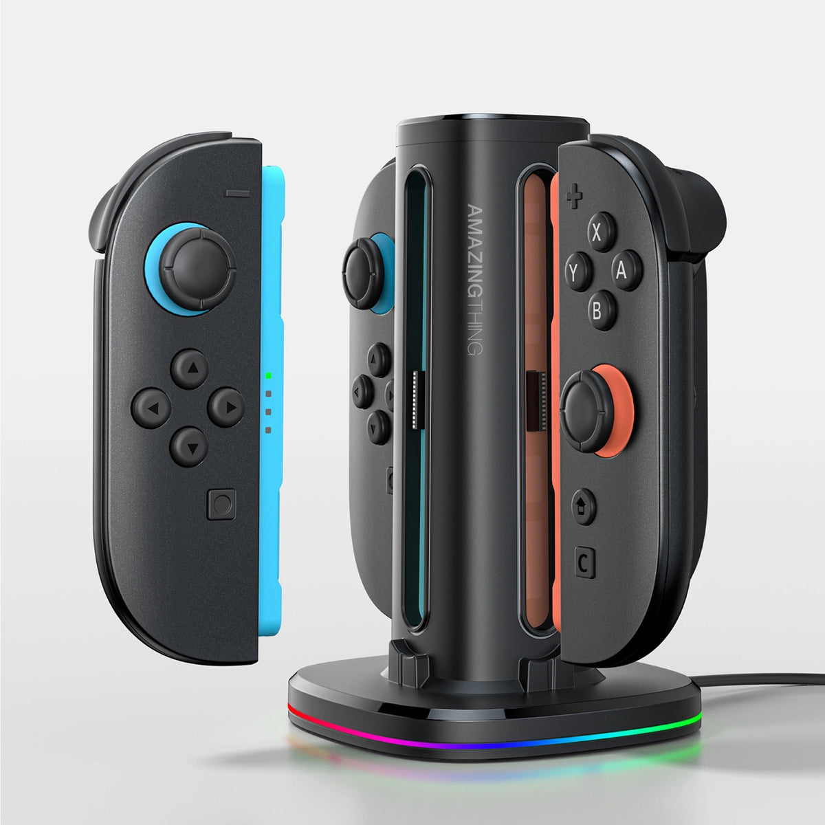 Stacja ładująca AMAZINGTHING do kontrolerów Nintendo Switch 2 - czarna – zdjęcie 8