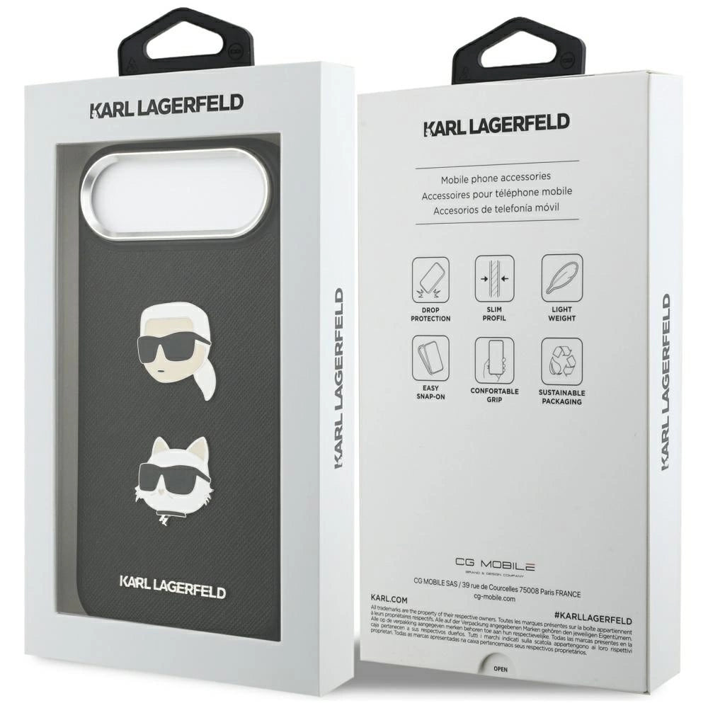 Etui Karl Lagerfeld FW Grained Karl & Choupette na iPhone Air - czarne – zdjęcie 8