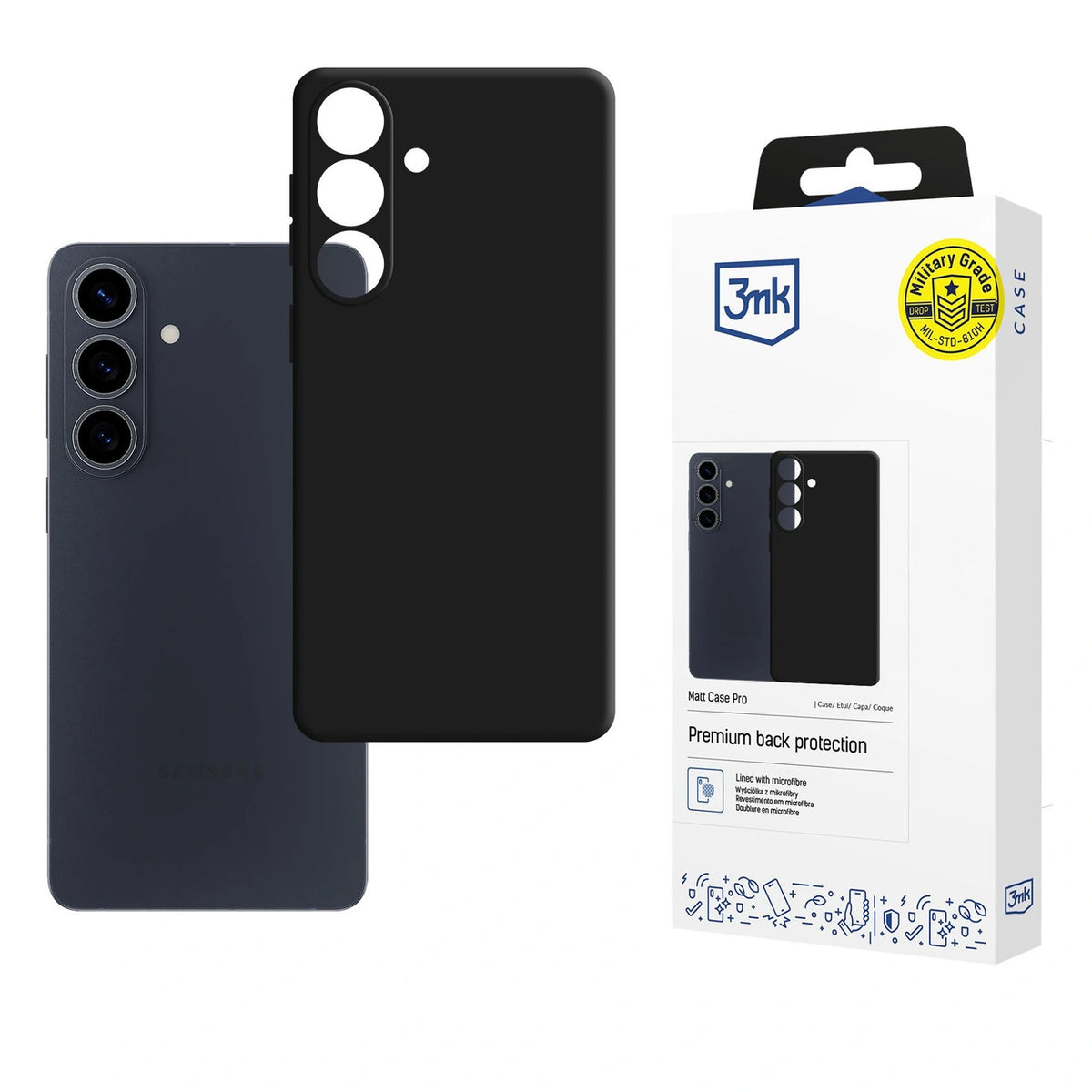 Etui 3mk Matt Case Pro na Samsung Galaxy S26+ - czarne matowe