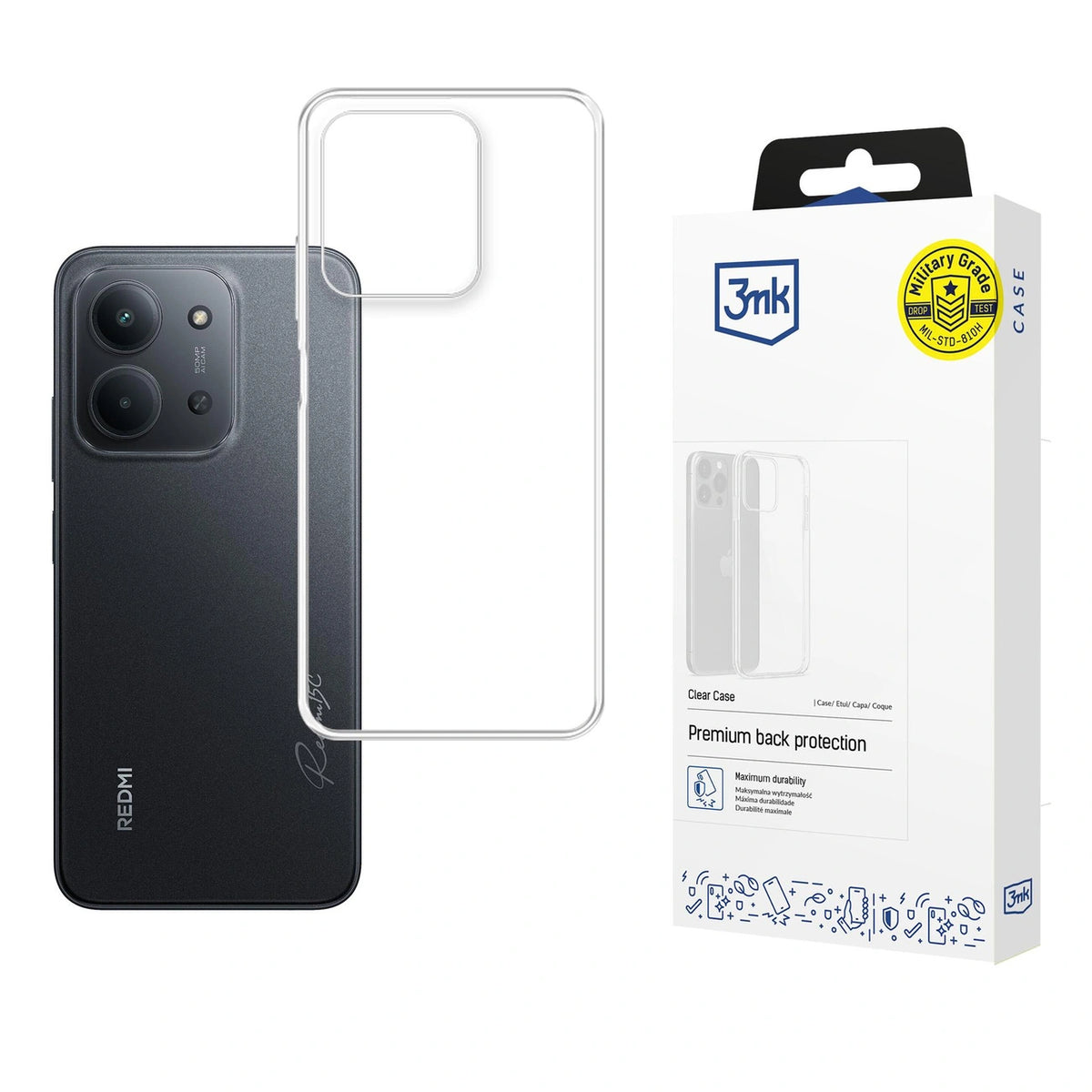 Etui 3mk Clear Case na Xiaomi Redmi 15C 4G/5G (173mm) - przezroczyste