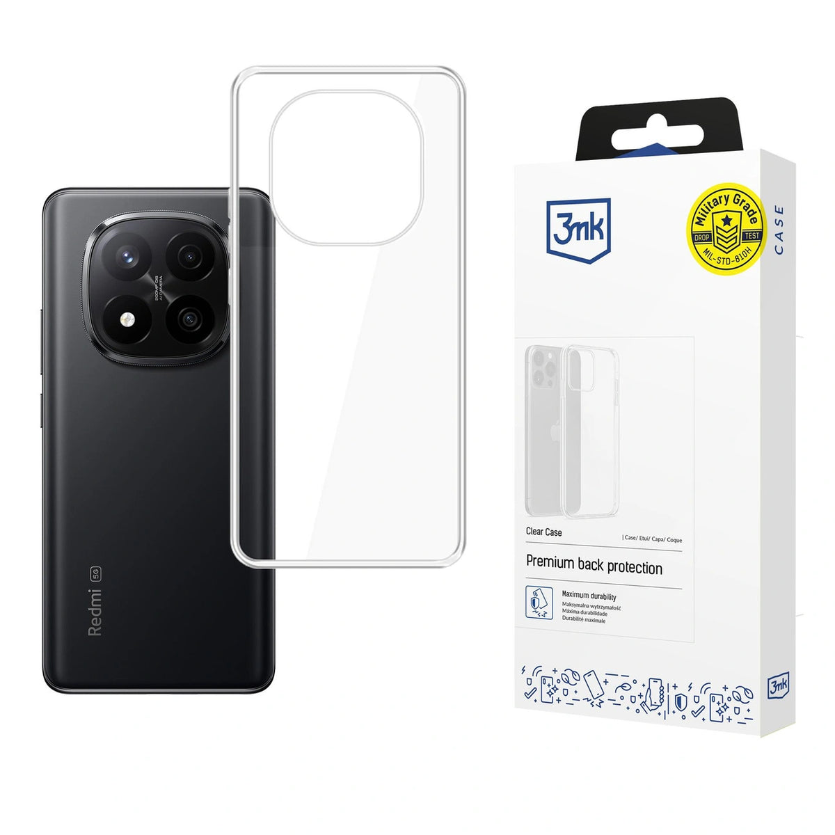 Etui 3mk Clear Case na Xiaomi Redmi Note 15 Pro+ 5G - przezroczyste