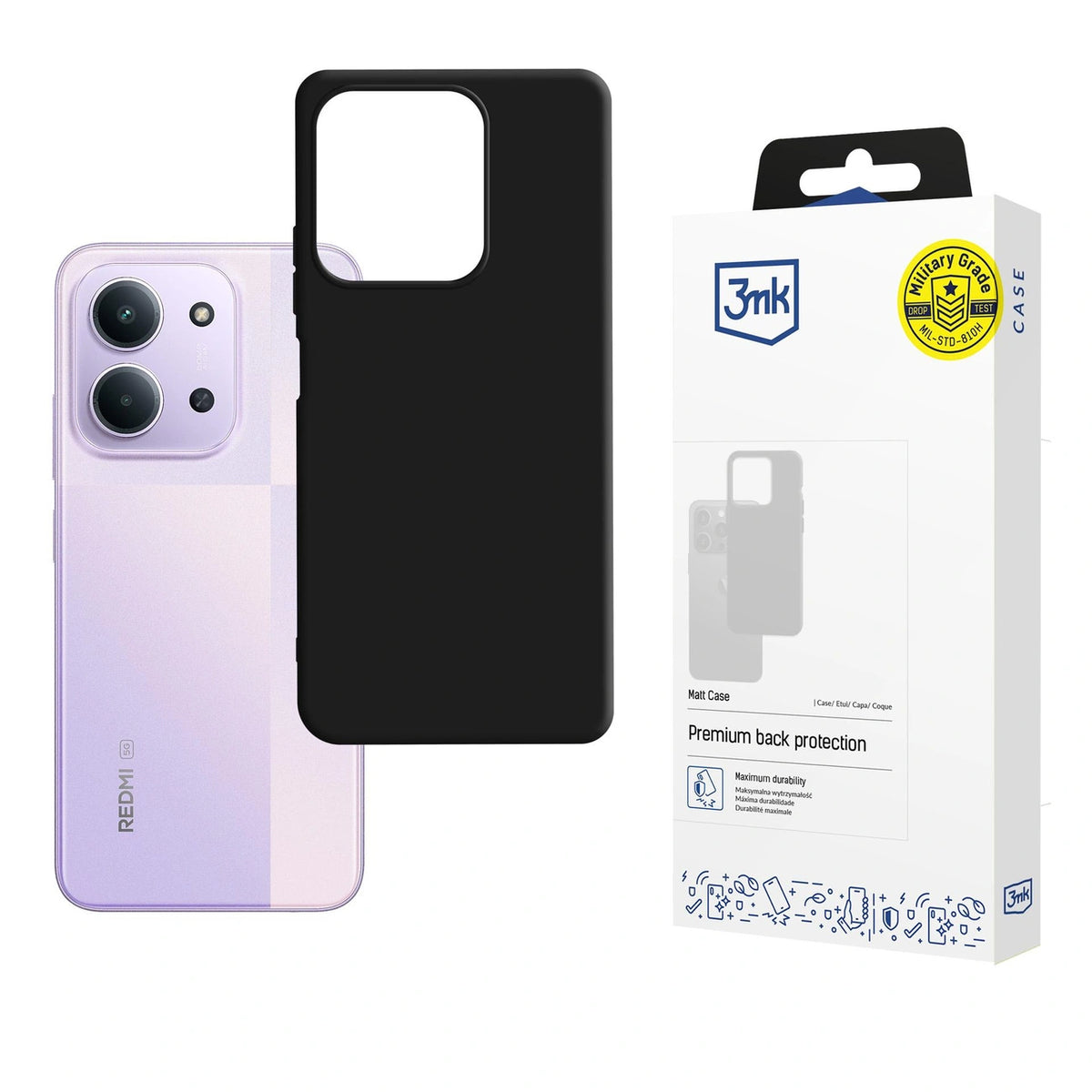Etui 3mk Matt Case na Xiaomi Redmi 15C 4G / 5G (173mm) - czarne