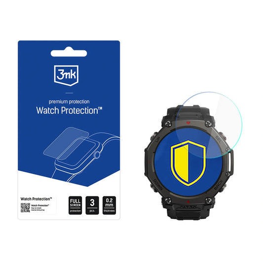 Szkło hybrydowe na wyświetlacz smartwatcha 3mk na Amazfit T-Rex 3 Pro 48mm