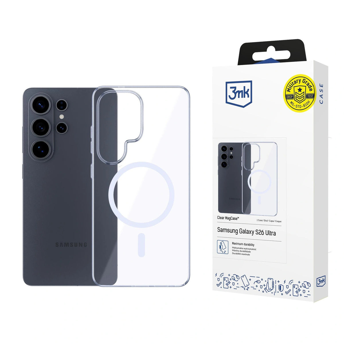 Etui 3mk Clear MagCase na Samsung Galaxy S26 Ultra - przezroczyste