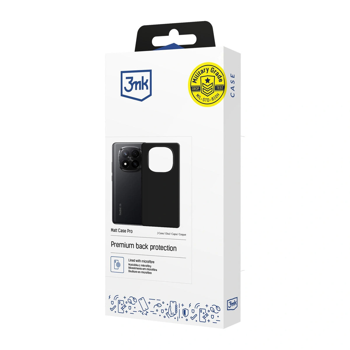 Etui 3mk Matt Case Pro na Xiaomi Redmi Note 15 Pro+ 5G - czarne matowe – zdjęcie 2