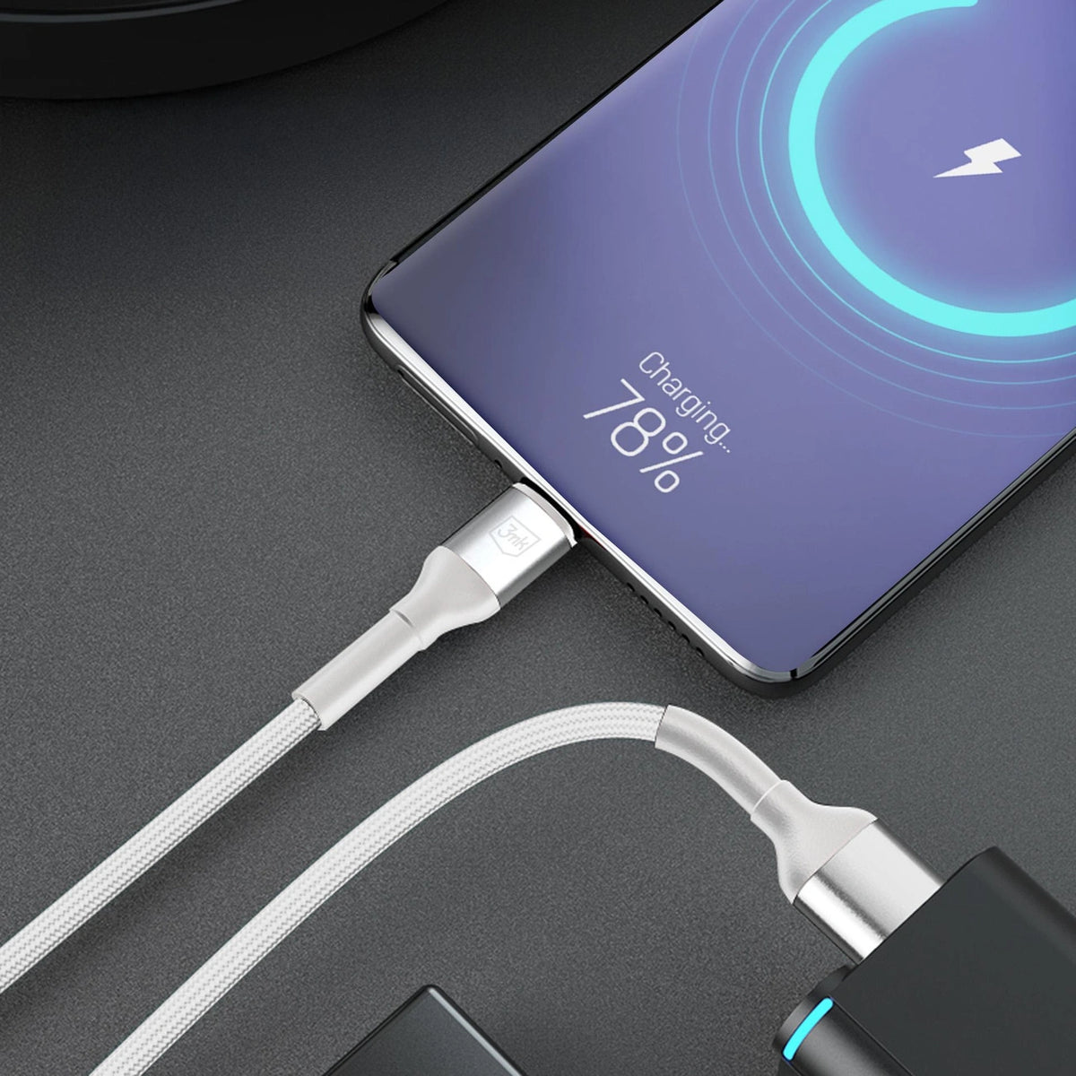 Kabel 3mk Hyper Cable N-SERIES USB-A / MicroUSB 1m 5V/2.4A 12W / biały