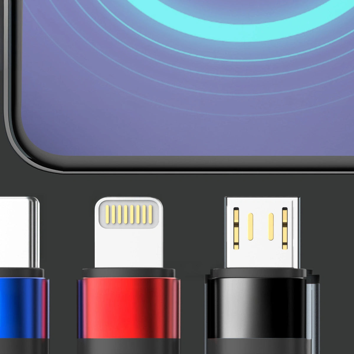 Kabel 3mk Hyper Cable N-SERIES 3 in 1 USB-A / Lightning / Micro - czarny – zdjęcie 4