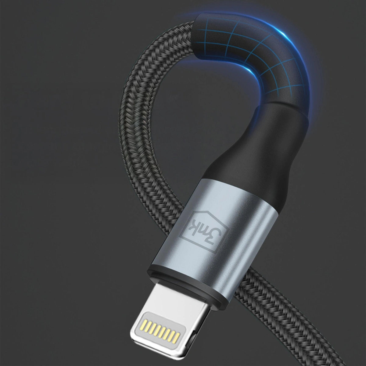Kabel 3mk Hyper 3mk Hyper Cable N-SERIES USB-A / Lightning 1m 5V/2.4A 12W – zdjęcie 6