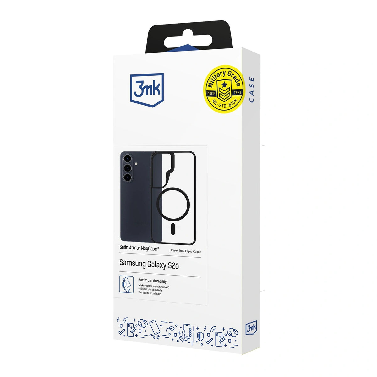 Etui 3mk Satin Armor MagCase na Samsung Galaxy S26 - przezroczysto-czarne – zdjęcie 10