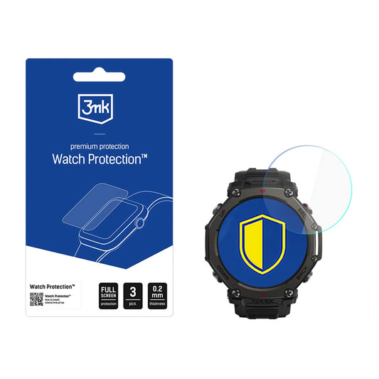 Szkło hybrydowe na wyświetlacz smartwatcha 3mk na Amazfit T-Rex 3 Pro 44mm