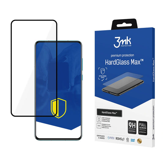Wzmocnione szkło hartowane 3mk HardGlass Max Black na Huawei P40 Pro + 5G