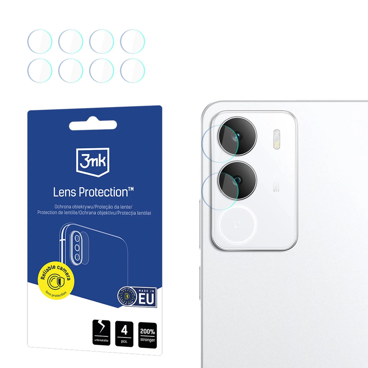 Szkło hybrydowe 3mk Lens Protection do obiektywu na Realme P3 Lite 4G