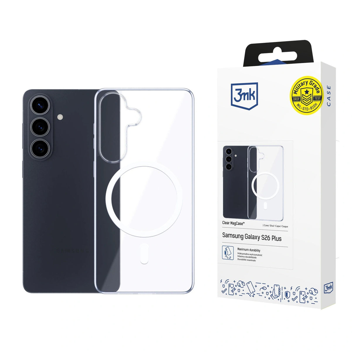 Etui 3mk Clear MagCase na Samsung Galaxy S26+ - przezroczyste
