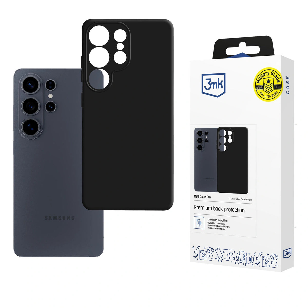Etui 3mk Matt Case Pro na Samsung Galaxy S26 Ultra - czarne matowe