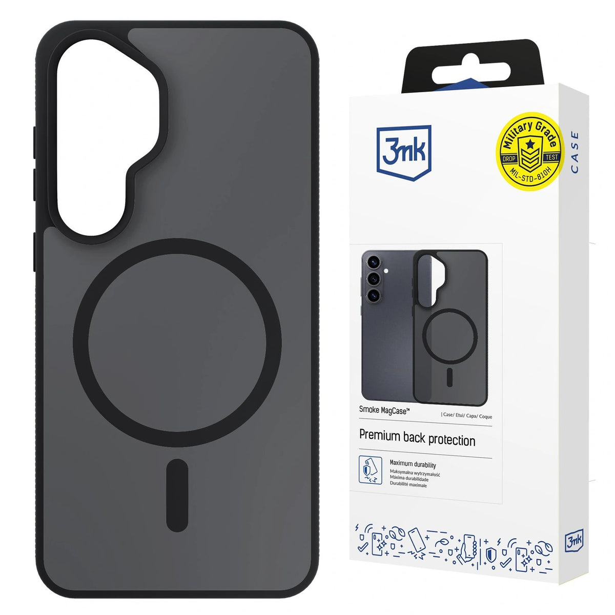 Etui 3mk Smoke MagCase na Samsung Galaxy S26 - szare