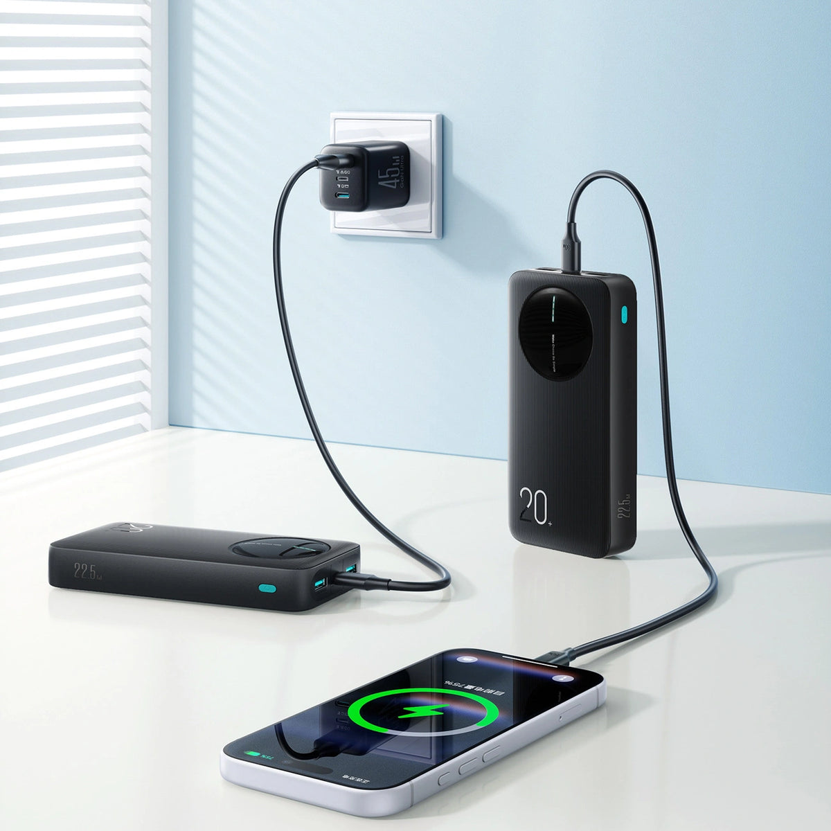 Powerbank Joyroom JR-PBF14 Pro 22,5W 20000mAh z wyświetlaczem - czarny – zdjęcie 10