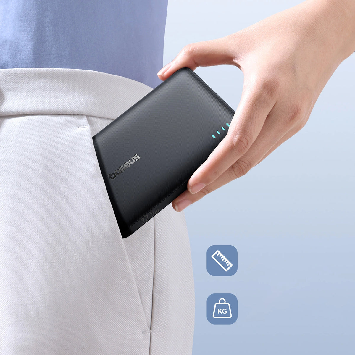 Powerbank Baseus EnerFill FP21 10000mAh 22.5W USB-A - USB-C - czarny