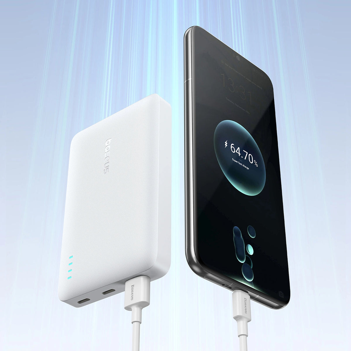 Powerbank Baseus EnerFill FP21 10000mAh 22.5W USB-A - USB-C - biały – zdjęcie 13