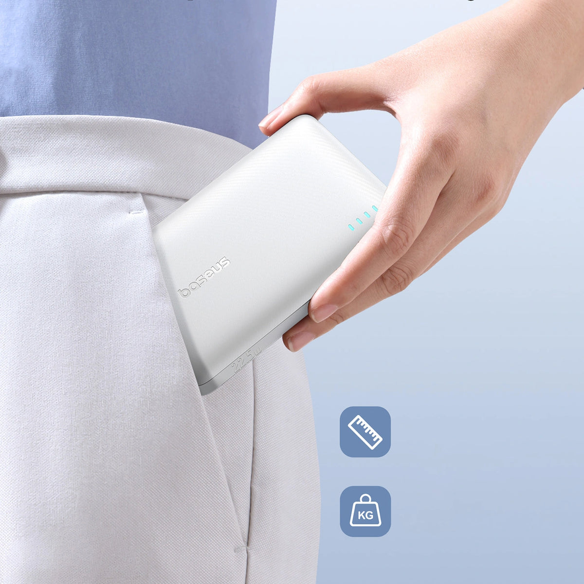 Powerbank Baseus EnerFill FP21 10000mAh 22.5W USB-A - USB-C - biały – zdjęcie 15