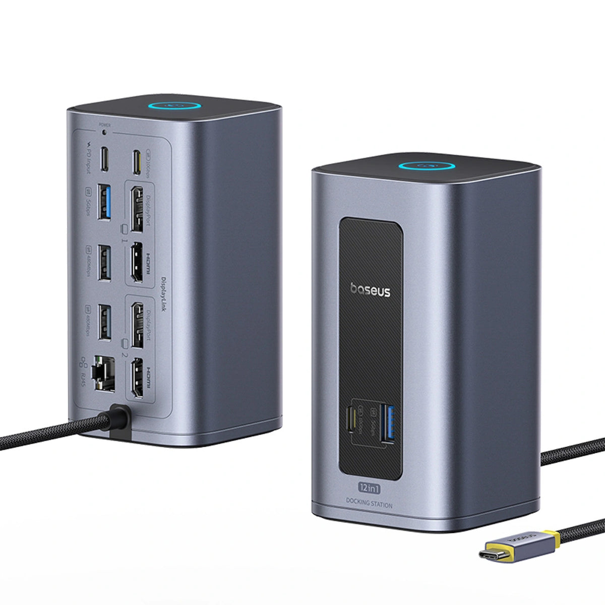 Stacja dokująca Baseus Nomos NU1 Air Spacemate 12w1 - szara – zdjęcie 3