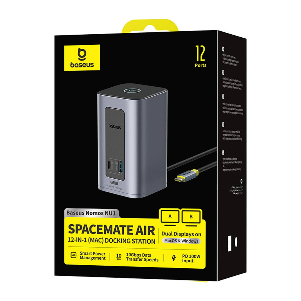 Stacja dokująca Baseus Nomos NU1 Air Spacemate 12w1 - szara – zdjęcie 4