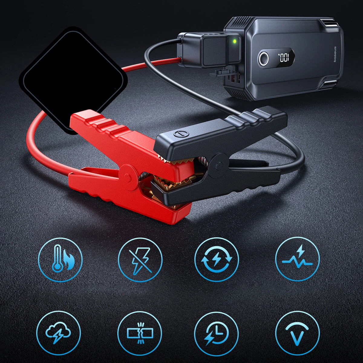 Jump starter Baseus Super Energy Max 20000mAh - czarny – zdjęcie 12