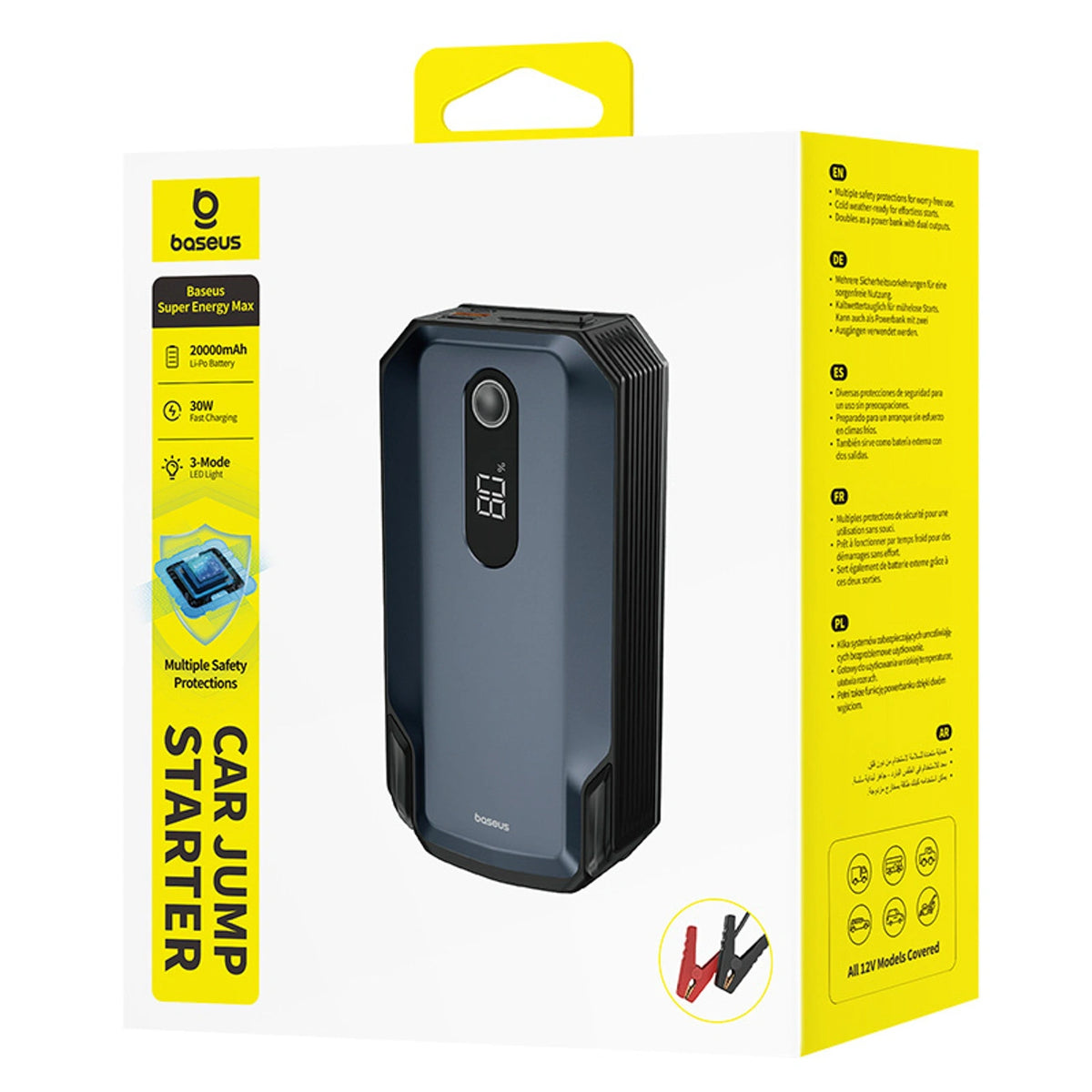 Jump starter Baseus Super Energy Max 20000mAh - czarny – zdjęcie 7