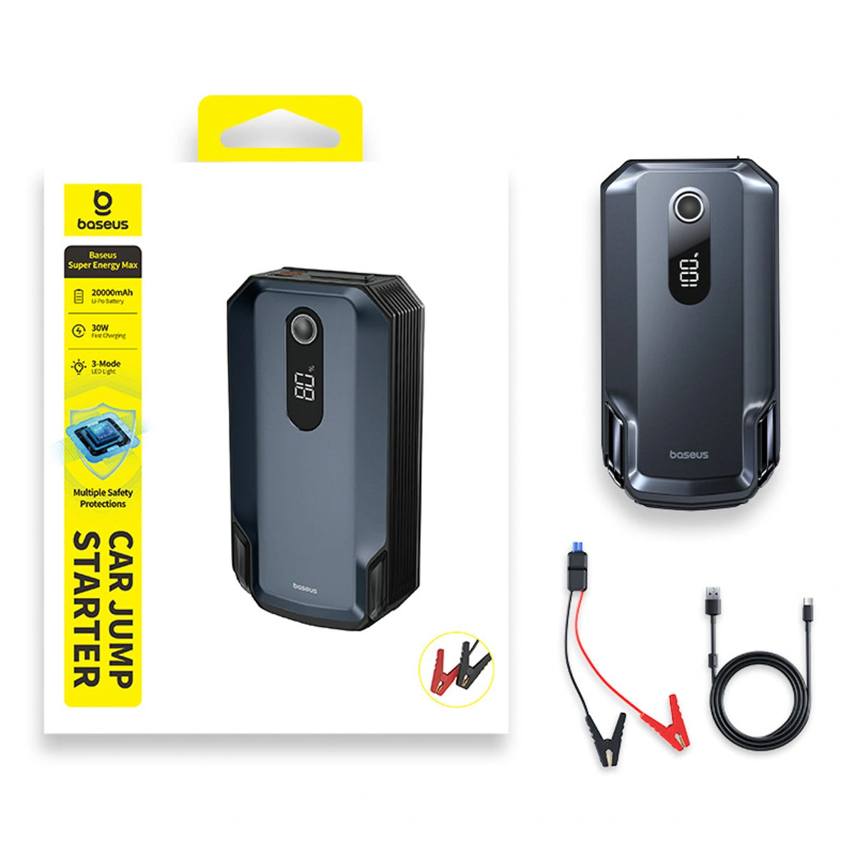 Jump starter Baseus Super Energy Max 20000mAh - czarny – zdjęcie 9