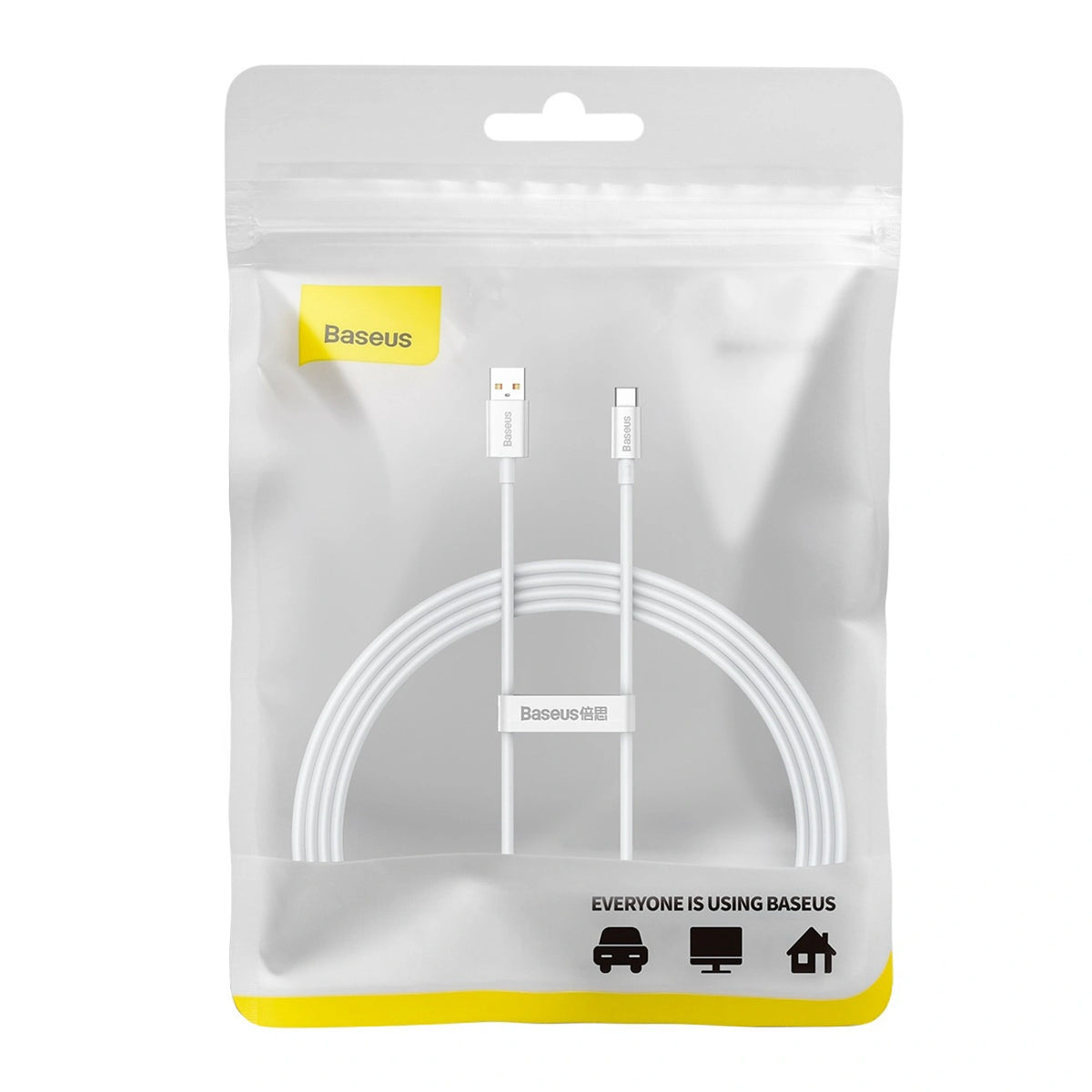 Kabel Baseus Superior Series USB-A - USB-C 100W 1,5m - biały