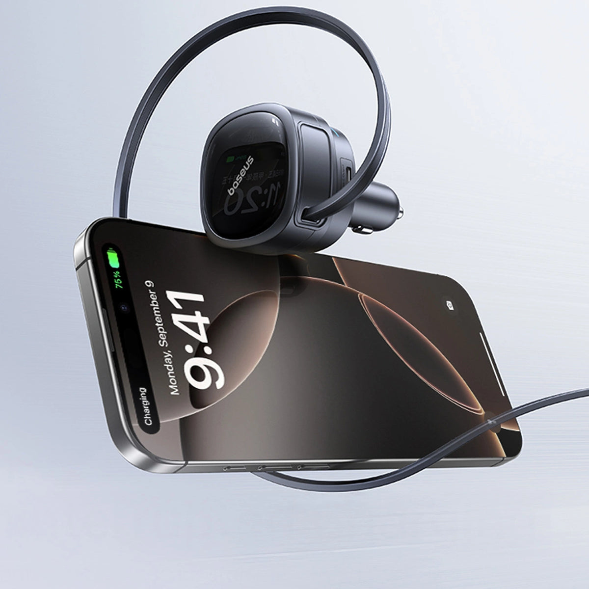Ładowarka samochodowa Baseus PrimeTrip VR1 60W USB-A USB-C ze - czarna – zdjęcie 9