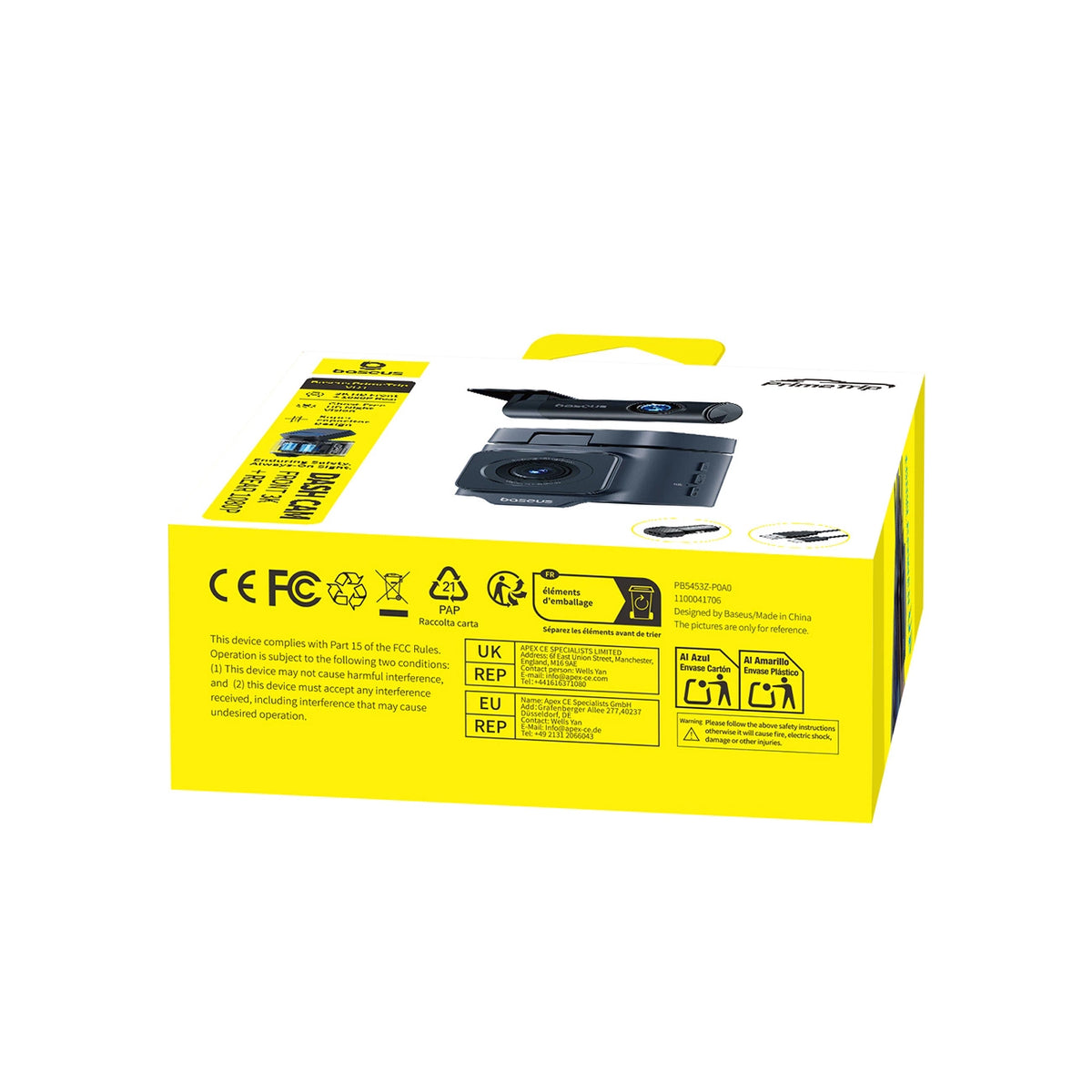 Kamera samochodowa Baseus PrimeTrip VD1 wideorejestrator 2K+1080p - czarna – zdjęcie 11