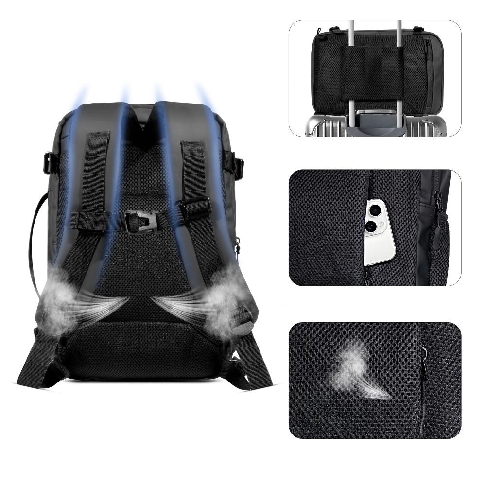 Plecak Tech-Protect Defender S50 do Ryanair & Wizzar, na laptopa 20L - czarny – zdjęcie 7