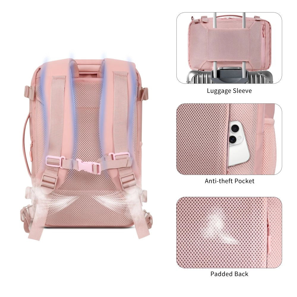 Plecak Tech-Protect Defender S50 do Ryanair & na laptopa 20L - różowy – zdjęcie 7